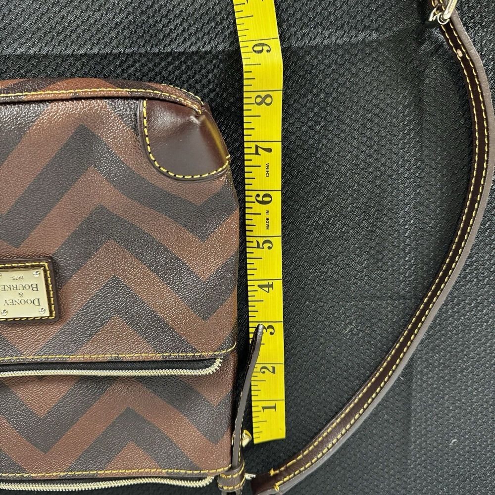 Dooney & Bourke Brown Chevron Print Crossbody - Picture 15 of 16